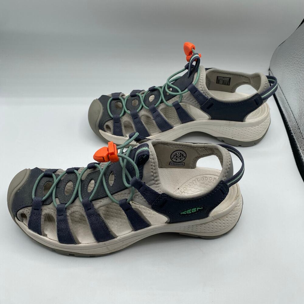 Keens sandal shoes waterproof camping hiking Womens size 8.5 Blue Gray - Picture 8 of 11